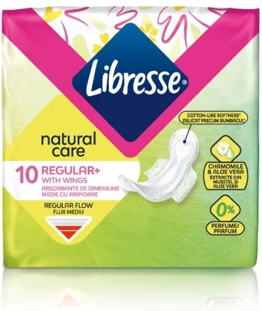 Libresse Natural Care Regular+ Дамски превръзки х10 бр