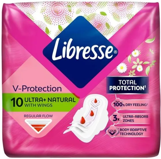 Libresse Ultra+ Natural Protection Ultra+ Дамски превръзки x 10 бр