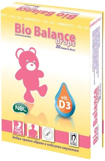 NBL Bio Balance Drops синбиотик с витамин D3 за кърмачета и новородени 30 дози Nobel