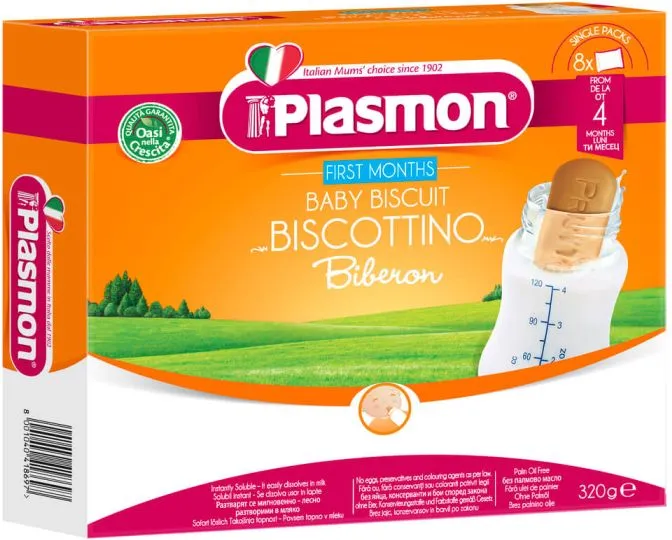 Plasmon Biberon Бишкоти за деца 4М+ 320 г