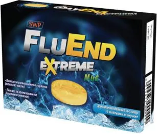 FluEnd Extreme Mint ФлуЕнд таблетки за смучене с мента х 16 таблетки