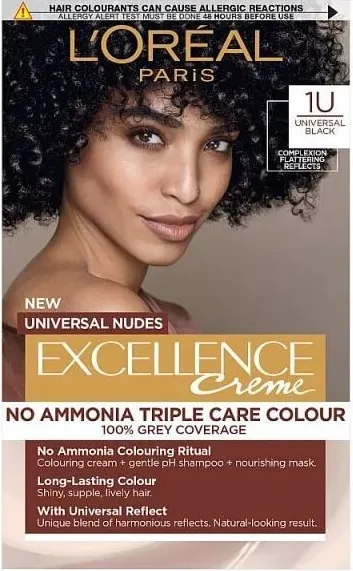 L’Oreal Excellence Universal Nudes Безамонячна боя за коса цвят 1U Black