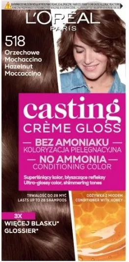 L’Oreal Casting Creme Gloss Боя за коса без амоняк 518 Hazelnut