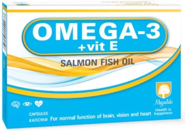 Omega-3 + Vit E За сърдечно-съдовата и нервна система х30 капсули Magnalabs