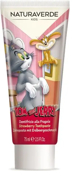 Naturaverde DISNEY Tom&Jerry Детска паста за зъби Том и Джери 3+ години 75 мл