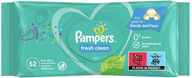 Pampers Fresh Clean Baby Scent Бебешки мокри кърпички 52 бр