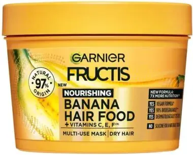 Garnier Fructis Banana Hair Food Подхранваща маска с екстракт от банан за суха коса 390 мл