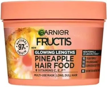 Garnier Fructis Pineapple Hair Food Маска за дълга коса без блясък с ананас 390 мл