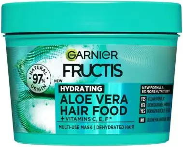 Garnier Fructis Aloe Vera Hair Food Хидратираща маска за нормална до суха коса с алое вера 390 мл