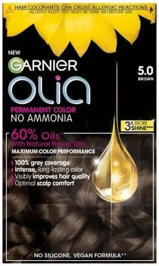 Garnier Olia Трайна безамонячна боя за коса 5.0 Brown