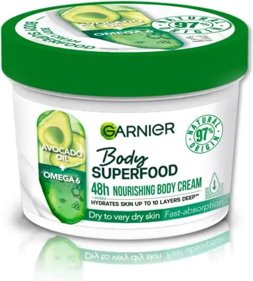 Garnier Body Superfood Подхранващ крем за тяло с авокадо и oмега-6 380 мл