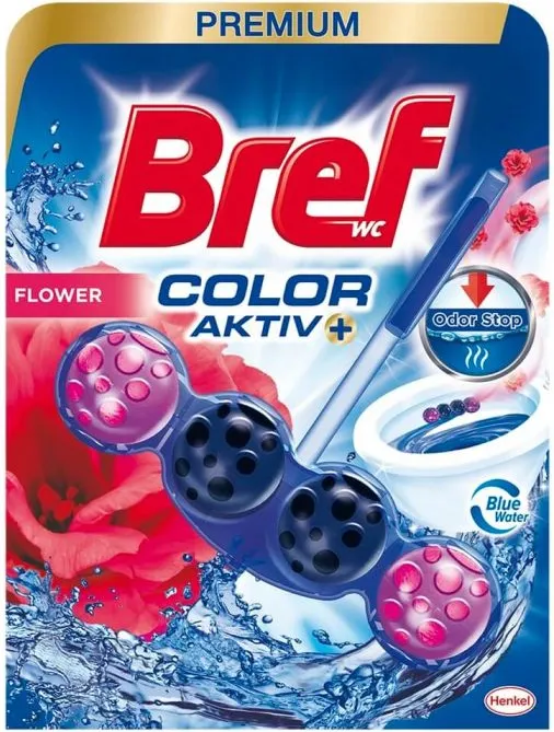 Bref WC Premium Color Aktiv Flower Ароматизатор за тоалетна цветя 1 х 50 гр