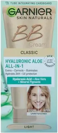 Garnier Skin Naturals Hyaluronic Aloe Classic BB Крем за лице с хиалурон и алое вера със светъл нюанс SPF15 50 мл
