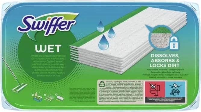 Swiffer Мокри кърпи за почистване на под 10 бр