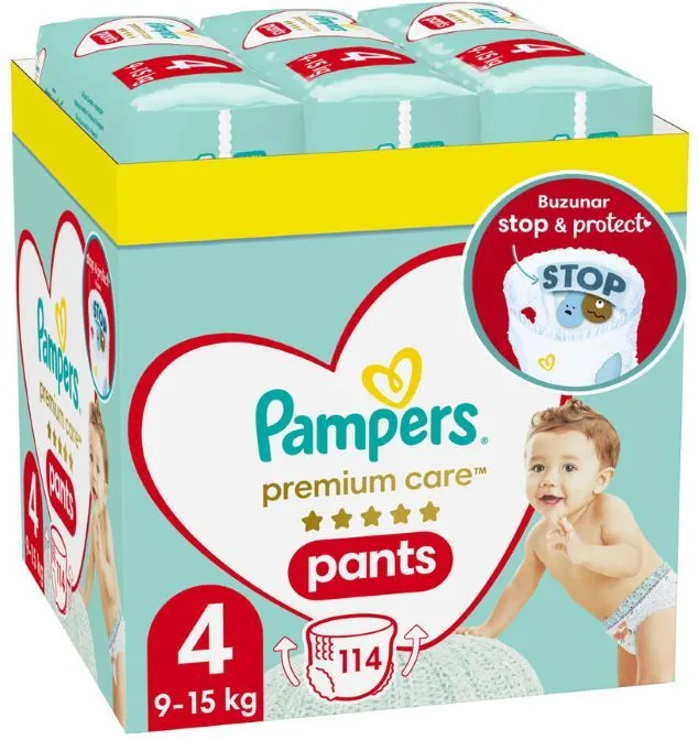 Пелени - гащички Pampers Premium Care Pants Размер 4 114 бр