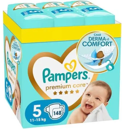 Пелени Pampers Premium Care Размер 5 Junior 148 бр