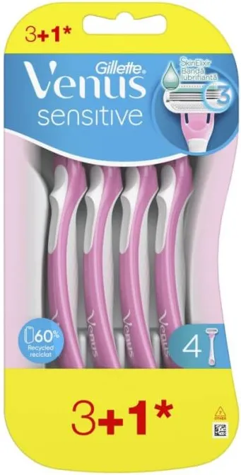 Gillette Venus Sensitive Дамска самобръсначка х 3+1 бр