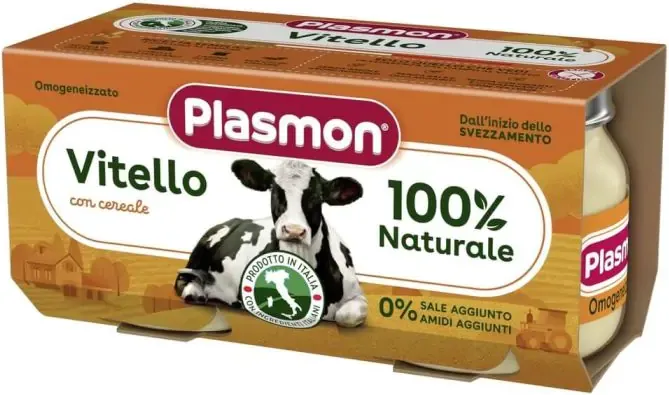 Plasmon Пюре от телешко месо за деца 4М+ 80 гр 2 бр