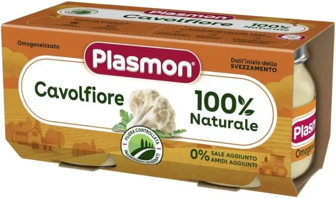 Plasmon Пюре от карфиол за деца 6М+ 80 г х 2 бр