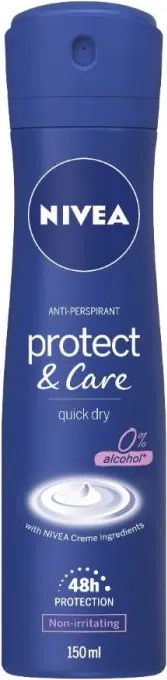 Nivea Protect & Care Дезодорант спрей против изпотяване за жени 150 мл