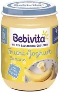 Bebivita пюре йогурт банан 10М+ 190 гр