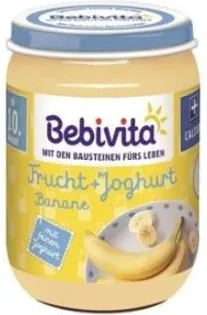 Bebivita пюре йогурт банан 10М+ 190 гр