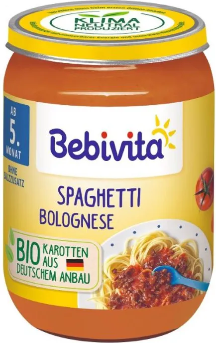 Bebivita Био пюре спагети болонезе 5М+ 190 гр