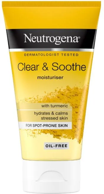 Neutrogena Clear & Soothe Успокояващ хидратант за лице с куркума 75 мл