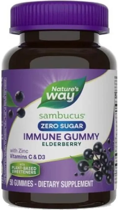 Nature's Way Sambucus Immune Gummy За добър имунитет с витамин С, D3 и цинк x 40 желирани таблетки