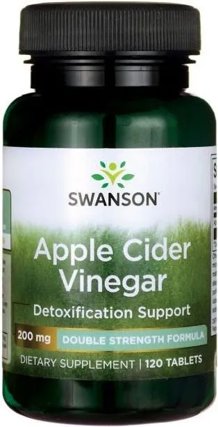 Swanson Apple Cider Vinegar Ябълков Oцет 200 мг х 120 капсули