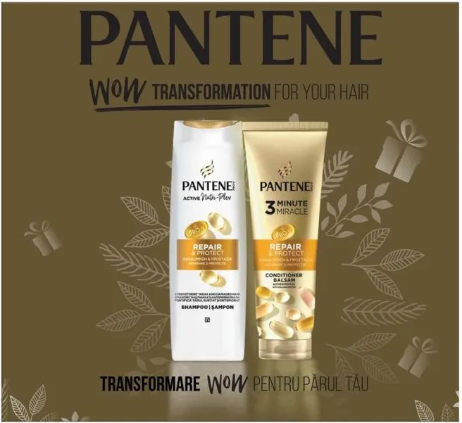 Pantene Repair & Protect Шампоан за слаба и увредена коса 360 мл + Pantene Repair & Protect Серум за слаба и увредена коса 200 мл Комплект