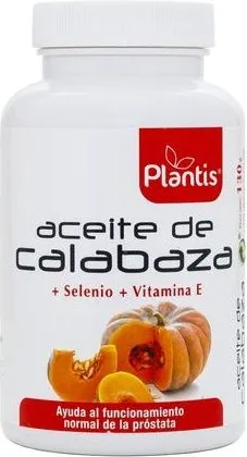 Aceite de Calabaza+Selenio+Vitamina E Тиквено семе + селен и витамин Е 180 капсули Plantis