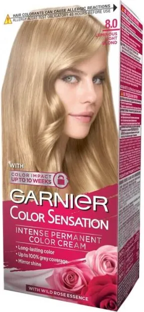 Garnier Color Sensation Трайна боя за коса, 8.0 Luminous Light Blond