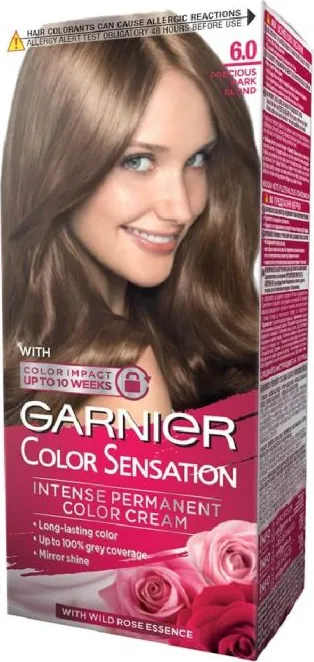 Garnier Color Sensation Трайна боя за коса, 6.0 Precious Dark Blond