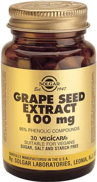 Solgar Grape Seed Еxtract Гроздово семе екстракт 100 мг х30 капсули