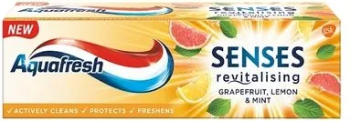 Aquafresh Senses Revitalising Паста за зъби грейпфрут, лимон и мента 75 мл