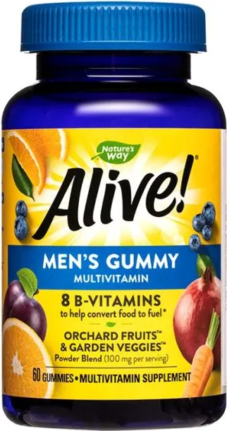 Nature's Way Alive Men's Gummy Multivitamin Mултивитамини за мъже 60 желирани таблетки