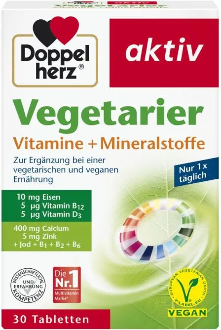 Doppelherz Aktiv Vegetarier Витамини за вегетарианци 30 таблетки