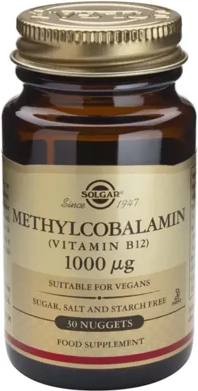 Solgar Methylcobalamin Vitamin B12 Витамин В12 1000 мг х30 таблетки
