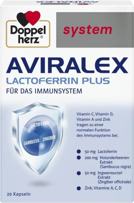 Doppelherz System Aviralex Lactoferrin Plus За висок имунитет 20 капсули