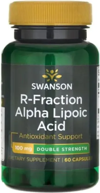 Swanson R-Fraction Alpha Lipoic Acid Двойна Сила Р-фракция Алфа-липоева Киселина х60 капсули