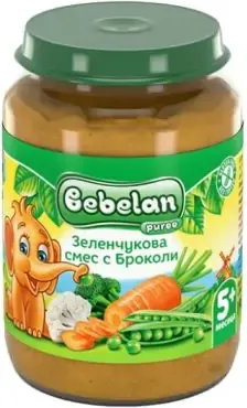 Bebelan Зеленчуково асорти Пюре 5М+ 190 гр