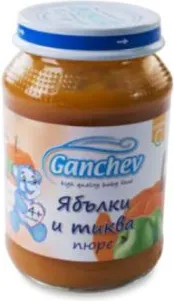 Ganchev Пюре ябълки и тиква 4М+ 190 гр