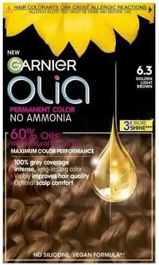 Garnier Olia Трайна безамонячна боя за коса 6.3 Golden Light Brown