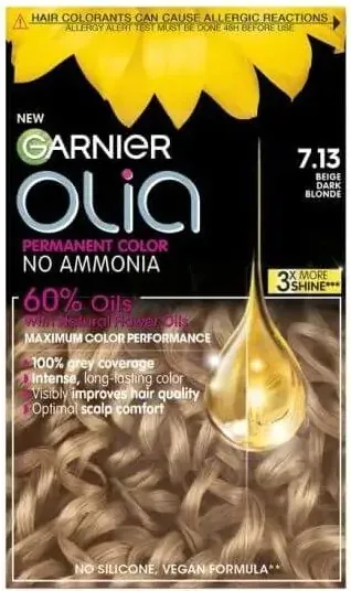 Garnier Olia Трайна безамонячна боя за коса 7.13 Beige Dark Blond