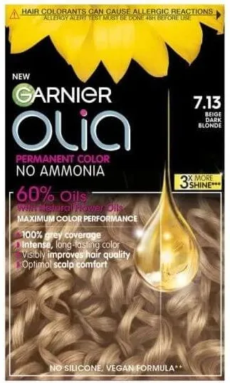 Garnier Olia Трайна безамонячна боя за коса 7.13 Beige Dark Blond