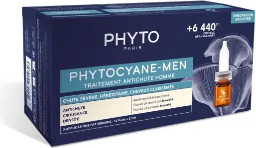 Phyto PhytoCyane Tерапия против прогресивен косопад при мъже 12 ампули х 3,5 мл