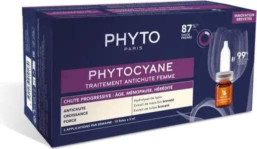 Phyto Phytocyane Tерапия против прогресивен косопад при жени 12 ампули х 5 мл
