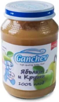 Ganchev Пюре ябълки и круши 100% плод 4М+ 190 гр