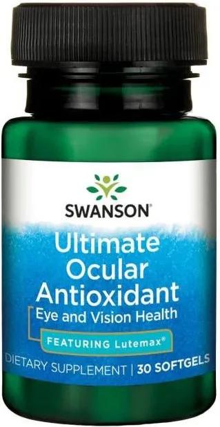 Swanson Ultimate Ocular Antioxidant Мощен антиоксидант за очите 28 мг х 30 софтгел капсули